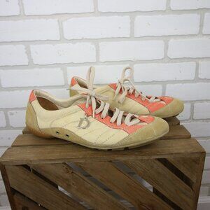 Vtg Dior Leather Suede Trainer Sneakers Womens 40 Metal D Pennant Laced Y2K